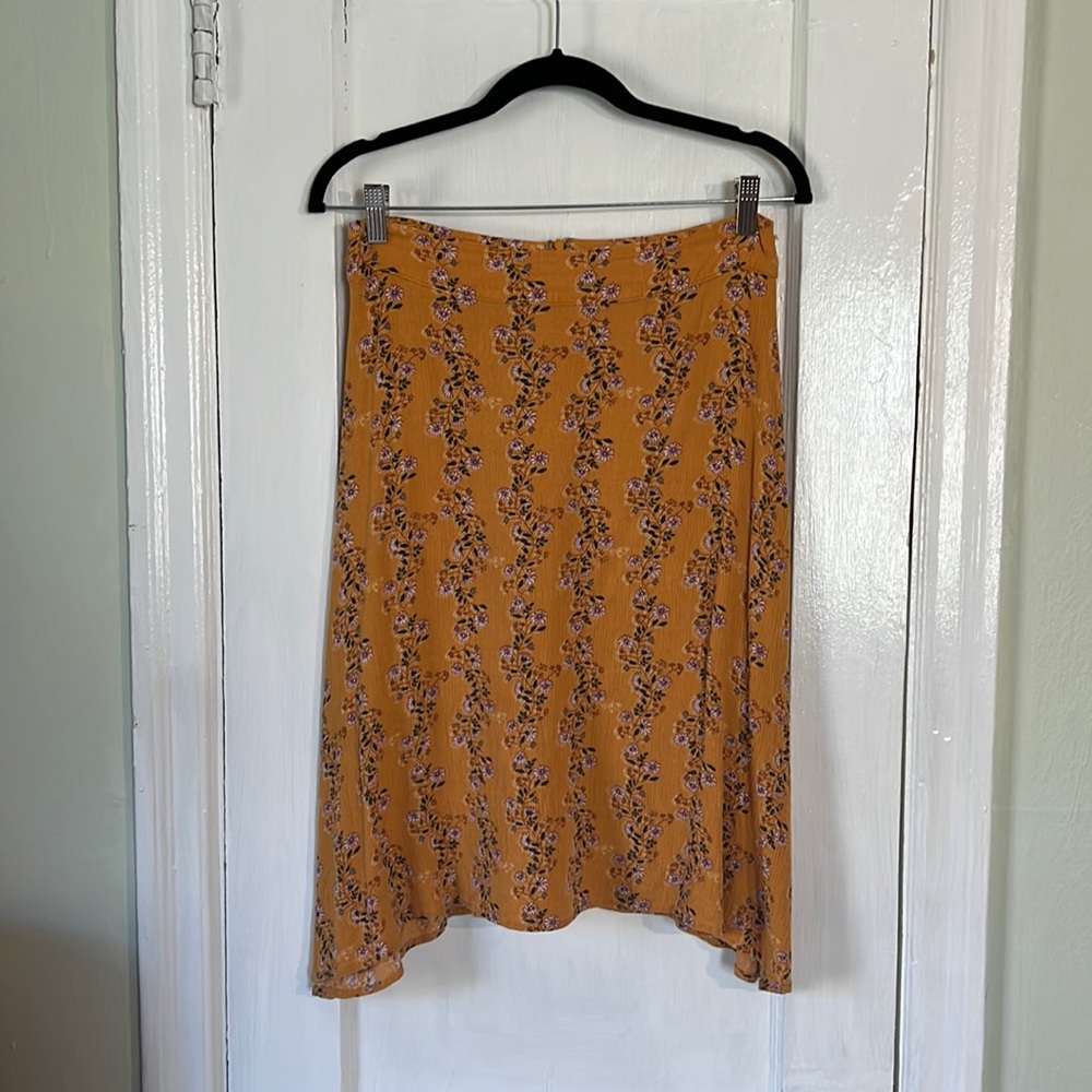 Yellow Floral Skirt by Lumiere